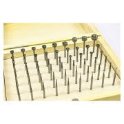 Klicken um zu vergrößern Set: 54 Hohlbohrer Abbohrer in Holzbox - 1,0 - 10 mm